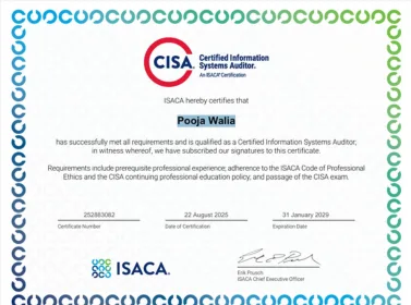 ISACA Certificate 7